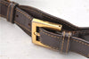 Authentic FENDI Vintage Zucca Shoulder Bag Purse Canvas Leather Brown 0282G