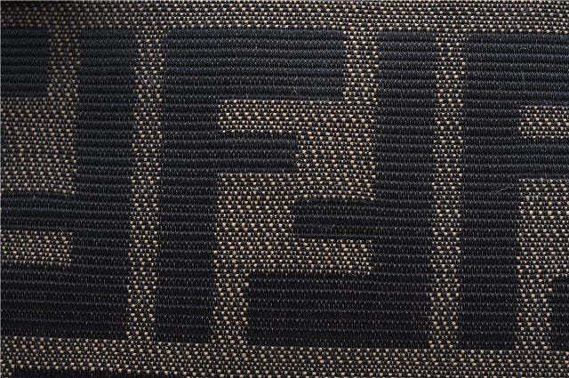 Authentic FENDI Vintage Zucca Shoulder Bag Purse Canvas Leather Brown 0282G
