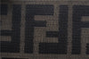 Authentic FENDI Vintage Zucca Shoulder Bag Purse Canvas Leather Brown 0282G