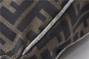Authentic FENDI Vintage Zucca Shoulder Bag Purse Canvas Leather Brown 0282G