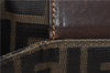 Authentic FENDI Vintage Zucca Shoulder Bag Purse Canvas Leather Brown 0282G