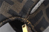 Authentic FENDI Vintage Zucca Shoulder Bag Purse Canvas Leather Brown 0282G