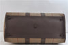 Authentic Burberrys Vintage Check Canvas Travel Boston Bag Khaki Brown 0283D