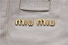 Authentic MIU MIU Vintage Leather Shoulder Tote Bag White 0284G