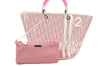 Authentic Christian Dior Trotter Hand Tote Bag Vinyl Leather Pink Clear 0285G