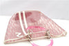 Authentic Christian Dior Trotter Hand Tote Bag Vinyl Leather Pink Clear 0285G