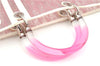 Authentic Christian Dior Trotter Hand Tote Bag Vinyl Leather Pink Clear 0285G