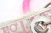 Authentic Christian Dior Trotter Hand Tote Bag Vinyl Leather Pink Clear 0285G