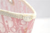 Authentic Christian Dior Trotter Hand Tote Bag Vinyl Leather Pink Clear 0285G