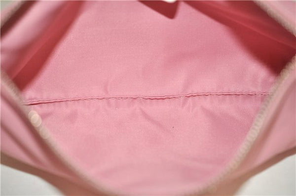 Authentic Christian Dior Trotter Hand Tote Bag Vinyl Leather Pink Clear 0285G