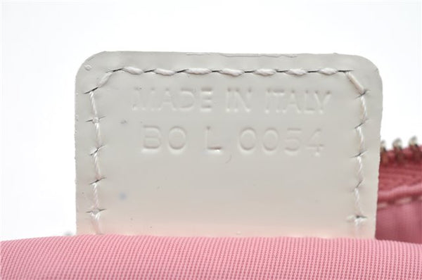 Authentic Christian Dior Trotter Hand Tote Bag Vinyl Leather Pink Clear 0285G