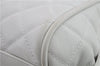 Authentic CHANEL Caviar Skin Matelasse CoCo Mark Shoulder Hand Bag White 0286D