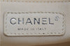 Authentic CHANEL Caviar Skin Matelasse CoCo Mark Shoulder Hand Bag White 0286D