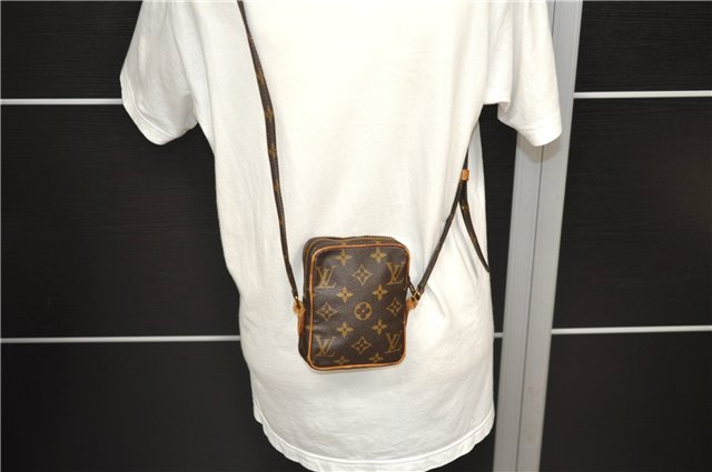 Auth Louis Vuitton Monogram Mini Poche Danube Shoulder Cross Bag M45268 LV 0287D