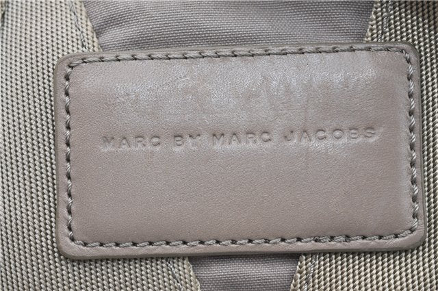 Authentic MARC JACOBS 2Way Shoulder Hand Bag Canvas Leather Gray 0287E