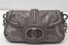 Authentic PRADA Leather Nappa Chain Shoulder Hand Bag Purse Gray Junk 0287G