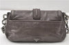 Authentic PRADA Leather Nappa Chain Shoulder Hand Bag Purse Gray Junk 0287G
