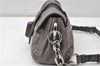 Authentic PRADA Leather Nappa Chain Shoulder Hand Bag Purse Gray Junk 0287G