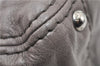 Authentic PRADA Leather Nappa Chain Shoulder Hand Bag Purse Gray Junk 0287G