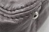 Authentic PRADA Leather Nappa Chain Shoulder Hand Bag Purse Gray Junk 0287G