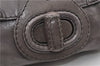 Authentic PRADA Leather Nappa Chain Shoulder Hand Bag Purse Gray Junk 0287G