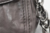 Authentic PRADA Leather Nappa Chain Shoulder Hand Bag Purse Gray Junk 0287G