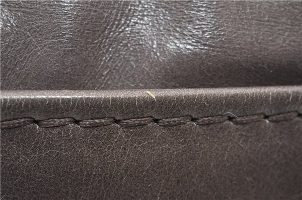 Authentic PRADA Leather Nappa Chain Shoulder Hand Bag Purse Gray Junk 0287G