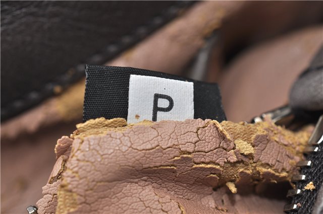 Authentic PRADA Leather Nappa Chain Shoulder Hand Bag Purse Gray Junk 0287G