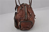 Authentic PRADA Vintage Leather Nappa Shoulder Hand Bag Purse Brown 0288G