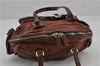 Authentic PRADA Vintage Leather Nappa Shoulder Hand Bag Purse Brown 0288G