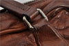 Authentic PRADA Vintage Leather Nappa Shoulder Hand Bag Purse Brown 0288G