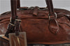 Authentic PRADA Vintage Leather Nappa Shoulder Hand Bag Purse Brown 0288G