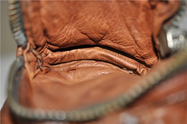 Authentic PRADA Vintage Leather Nappa Shoulder Hand Bag Purse Brown 0288G