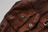 Authentic PRADA Vintage Leather Nappa Shoulder Hand Bag Purse Brown 0288G