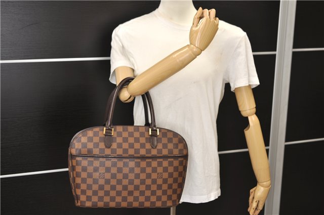 Authentic Louis Vuitton Damier Sarria Horizontal Hand Bag N51282 LV 0289F