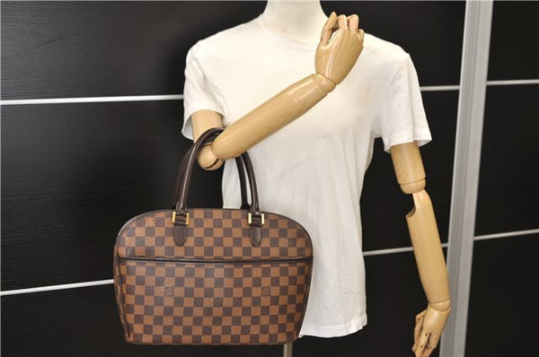 Authentic Louis Vuitton Damier Sarria Horizontal Hand Bag N51282 LV 0289F