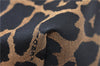 Authentic FENDI Chef Bag Shoulder Hand Bag Leopard Canvas Leather Brown 0290G