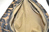 Authentic FENDI Chef Bag Shoulder Hand Bag Leopard Canvas Leather Brown 0290G