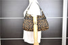 Authentic FENDI Chef Bag Shoulder Hand Bag Leopard Canvas Leather Brown 0290G