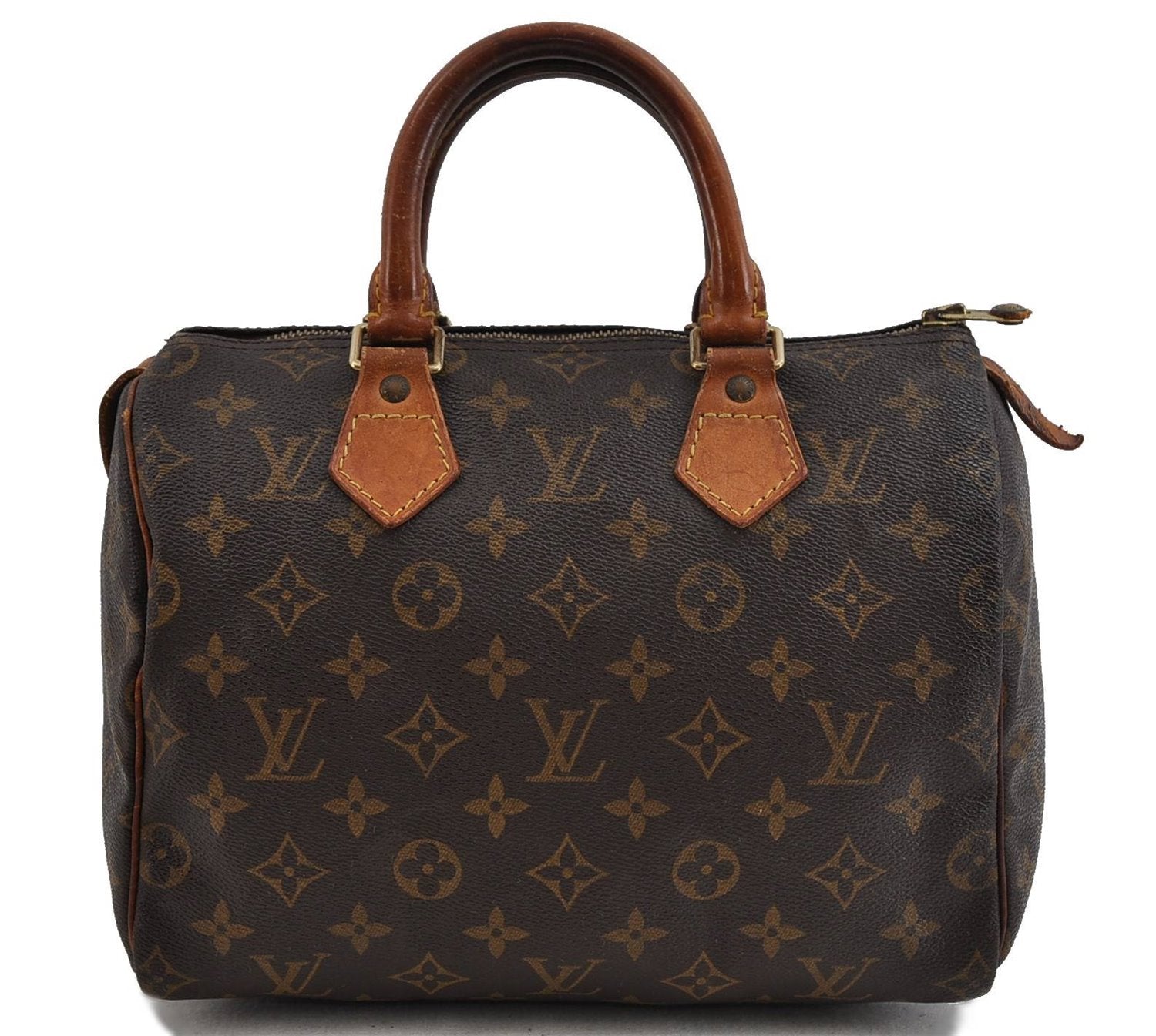 Authentic Louis Vuitton Monogram Speedy 25 Hand Bag M41528 LV 0292D