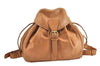 Authentic GUCCI Vintage Backpack Purse Leather Brown 0292G