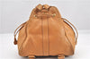 Authentic GUCCI Vintage Backpack Purse Leather Brown 0292G