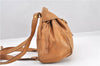 Authentic GUCCI Vintage Backpack Purse Leather Brown 0292G