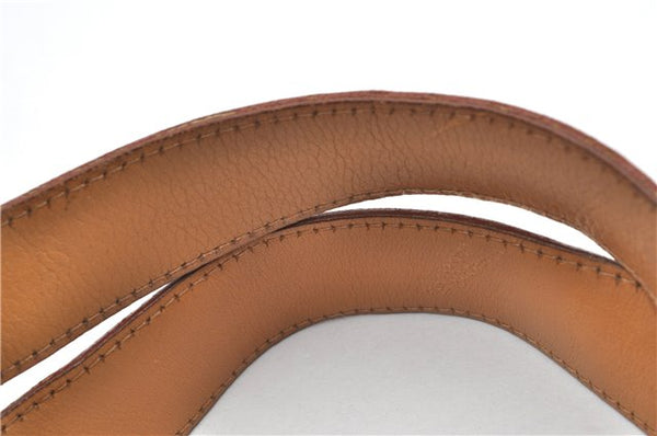 Authentic GUCCI Vintage Backpack Purse Leather Brown 0292G