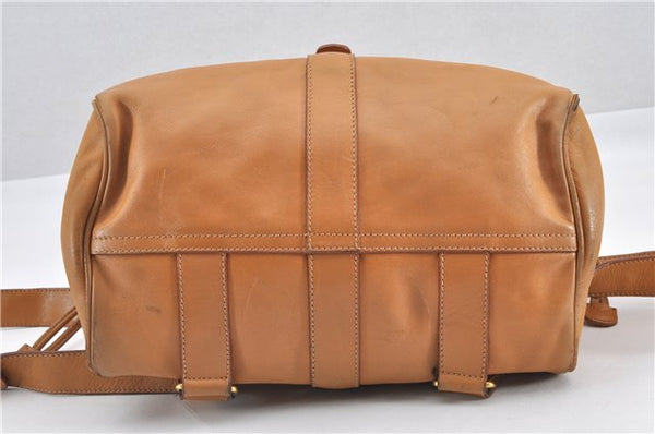 Authentic GUCCI Vintage Backpack Purse Leather Brown 0292G