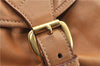 Authentic GUCCI Vintage Backpack Purse Leather Brown 0292G