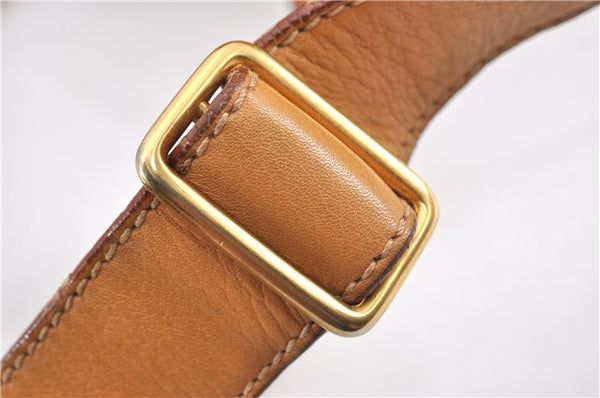 Authentic GUCCI Vintage Backpack Purse Leather Brown 0292G