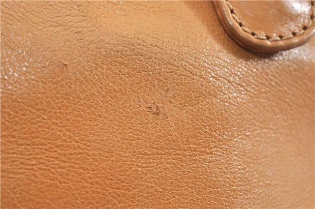 Authentic GUCCI Vintage Backpack Purse Leather Brown 0292G