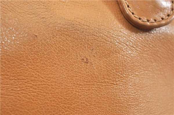 Authentic GUCCI Vintage Backpack Purse Leather Brown 0292G