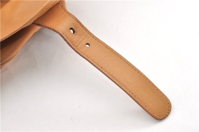 Authentic GUCCI Vintage Backpack Purse Leather Brown 0292G